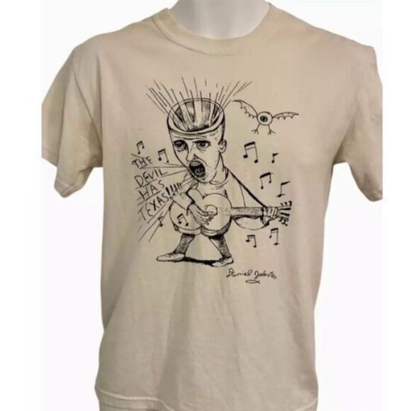 Vintage Daniel Johnston Devil has Texas Artsy T-Shirt Men’s Size Small - Picture 2 of 8